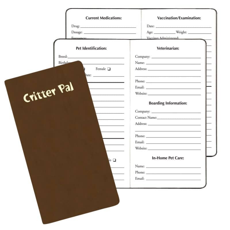 Custom Critter Pal-Pet Information Journal/ Canyon Covers - 1