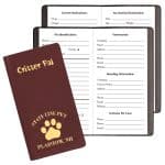 Custom Critter Pal-Pet Information Journal/ Continental Covers