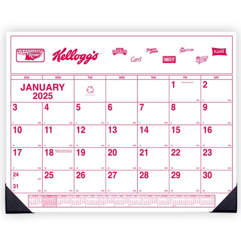 Custom Custom Desk Pad Calendar (1 Color) - 17"x22"