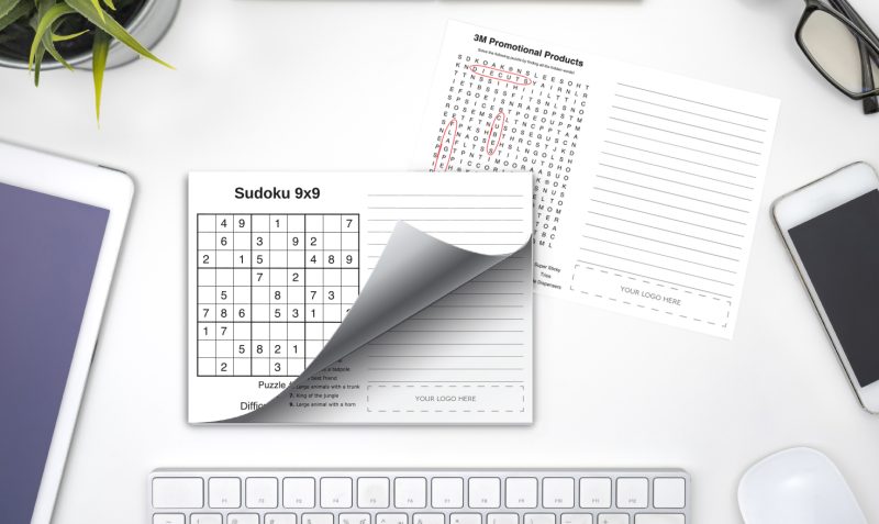 Custom Custom Printed Post-it® Coloring Pad Notes (6"x8") 25 Sheets/ 4 Color Dynamic Variable - 1