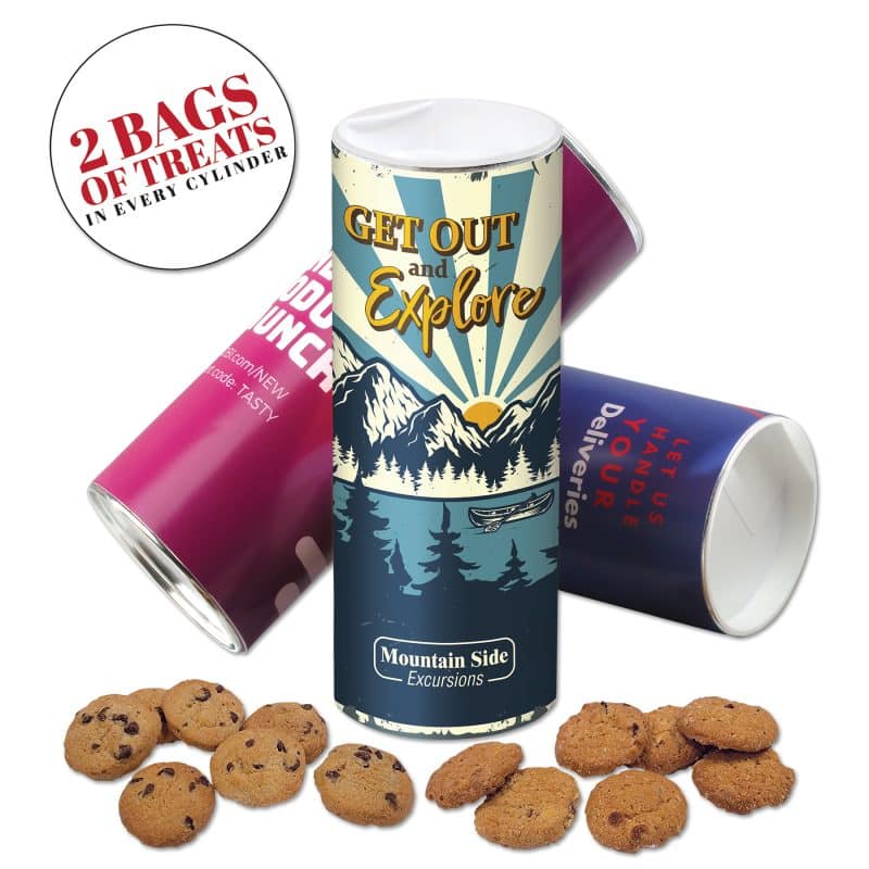 Custom Cylinder w/Chocolate Chip & Oatmeal Cranberry Cookies