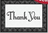 Custom Decorative Thank You Business Note Card - 3 sizes
