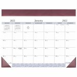 Custom Desk Pad Calendar w/ Leatherette Header - 3