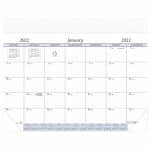 Custom Desk Pad Calendar w/ Leatherette Header - 8