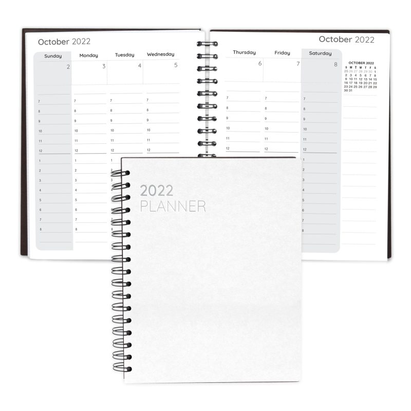 Custom Full Color Spiral Weekly Planner notebook 7" x 9" - 1