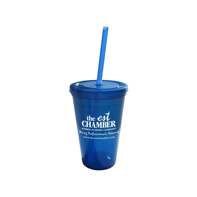 Custom Geneva 16 Oz Tumbler w/Straw - 2