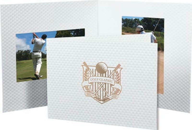 Custom Golf Ball Texture Folder with Double Opening