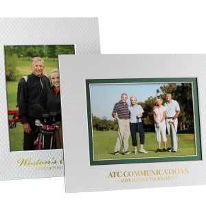 Custom Golf Ball Texture Photo Frame - Double Mat