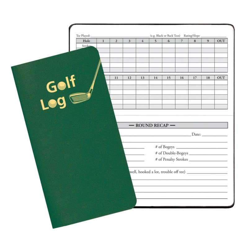 Custom Golf Log w/ Leatherette Cover - 1