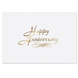 Custom Happy Anniversary Business Note Card (3 1/2"x5")