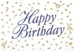 Custom Happy Birthday Confetti Everyday Business Note Card (3 1/2"x5")