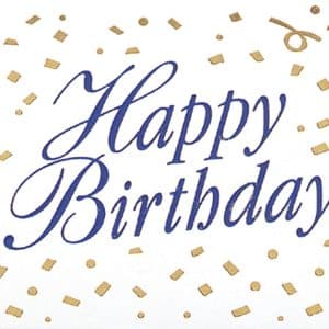 Custom Happy Birthday Confetti Everyday Business Note Card (3 1/2"x5")
