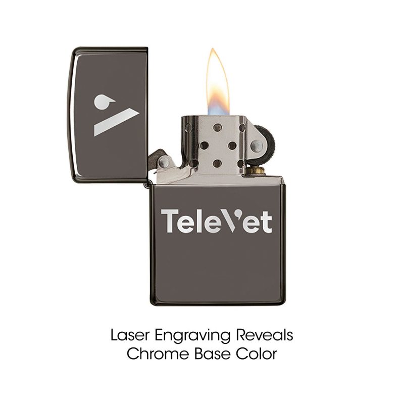 Custom High Polish Classic Black Ice® Zippo® Windproof Lighter - 5