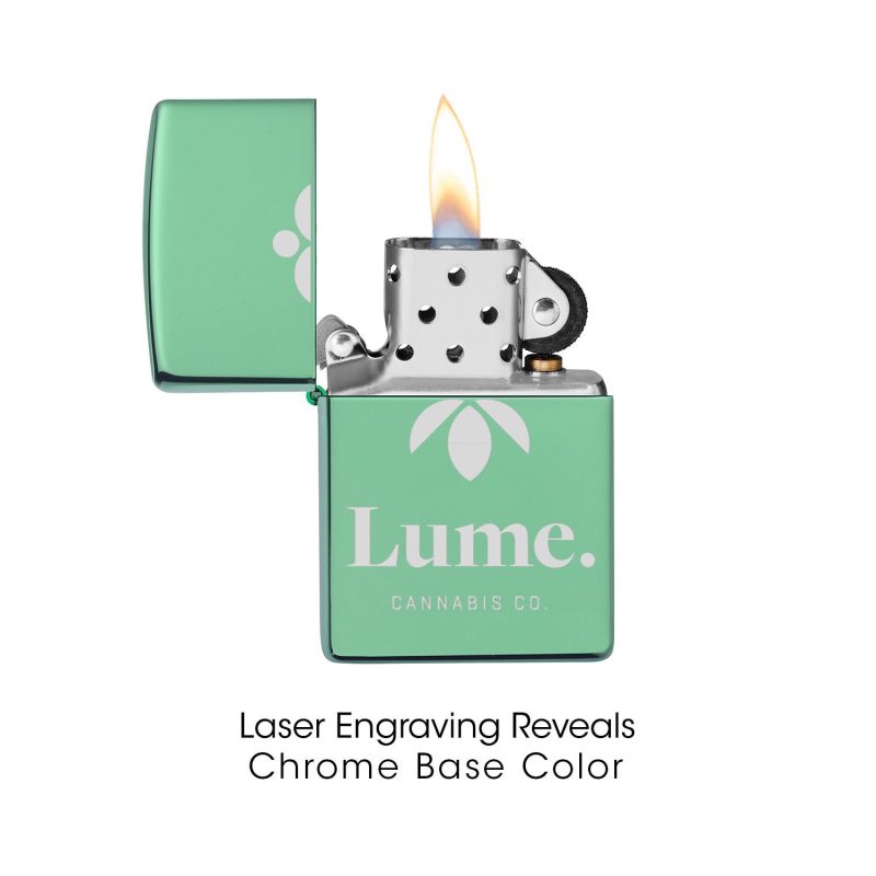Custom High Polish Green Zippo® Windproof Lighter - 5