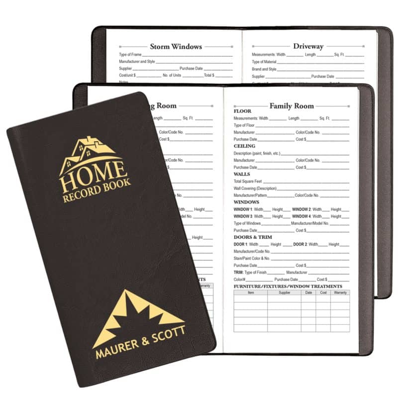 Custom Home Record Book w/ Continental Cover