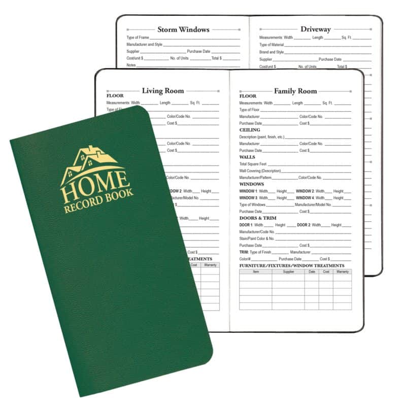 Custom Home Record Book w/ Leatherette Cover - 1