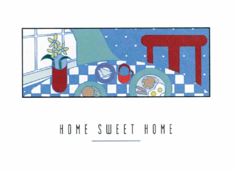 Custom Home Sweet Home Everyday Blank Note Card (3 1/2"x5")