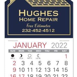 Custom House Shape Value Stick Adhesive Calendar