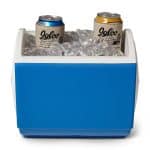 Custom Igloo® Playmate Pal™ 7 Qt Cooler - White-Majestic Blue - 4
