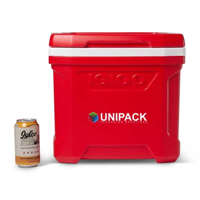 Custom Igloo® Profile II 16 Qt Cooler - White-Red Star - 2