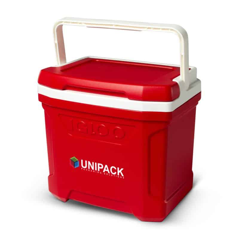 Custom Igloo® Profile II 16 Qt Cooler - White-Red Star - 3