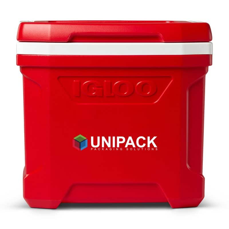 Custom Igloo® Profile II 16 Qt Cooler - White-Red Star