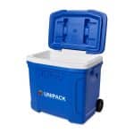Custom Igloo® Profile II 28 Qt Roller Cooler - White-Majestic Blue - 3