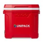 Custom Igloo® Profile II 28 Qt Roller Cooler - White-Red Star