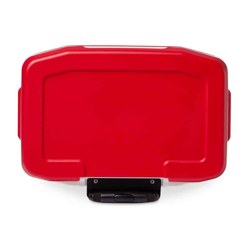 Custom Igloo® Profile II 28 Qt Roller Cooler - White-Red Star - 9