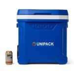 Custom Igloo® Profile II 60 Qt Roller Cooler - White-Majestic Blue - 2