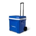 Custom Igloo® Profile II 60 Qt Roller Cooler - White-Majestic Blue - 5
