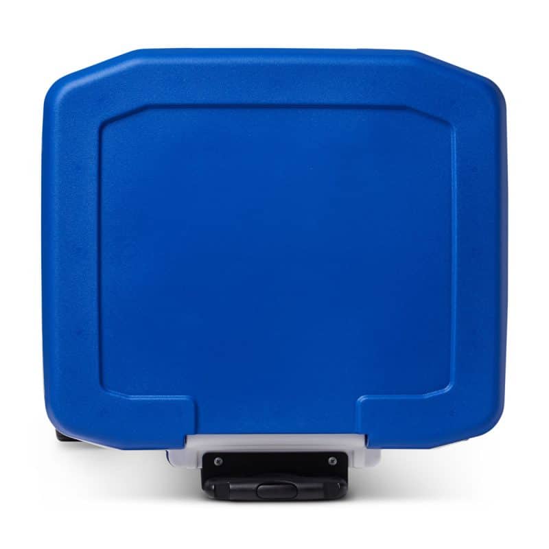 Custom Igloo® Profile II 60 Qt Roller Cooler - White-Majestic Blue - 9