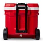 Custom Igloo® Profile II 60 Qt Roller Cooler - White-Red Star - 6