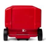 Custom Igloo® Profile II 60 Qt Roller Cooler - White-Red Star - 7