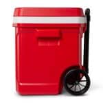 Custom Igloo® Profile II 60 Qt Roller Cooler - White-Red Star - 8