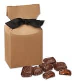 Custom Kraft Gift Box w/Chocolate Sea Salt Caramels - 1