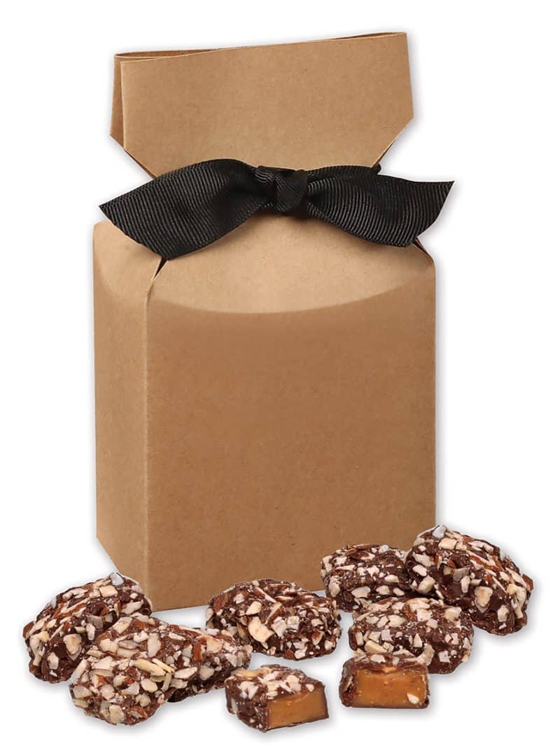 Custom Kraft Gift Box w/English Butter Toffee - 1