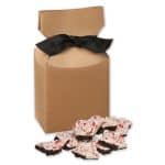 Custom Kraft Gift Box w/Peppermint Bark - 1