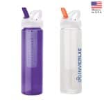 Custom Laguna 32 oz. PET Bottle with Flip Spout & Infuser