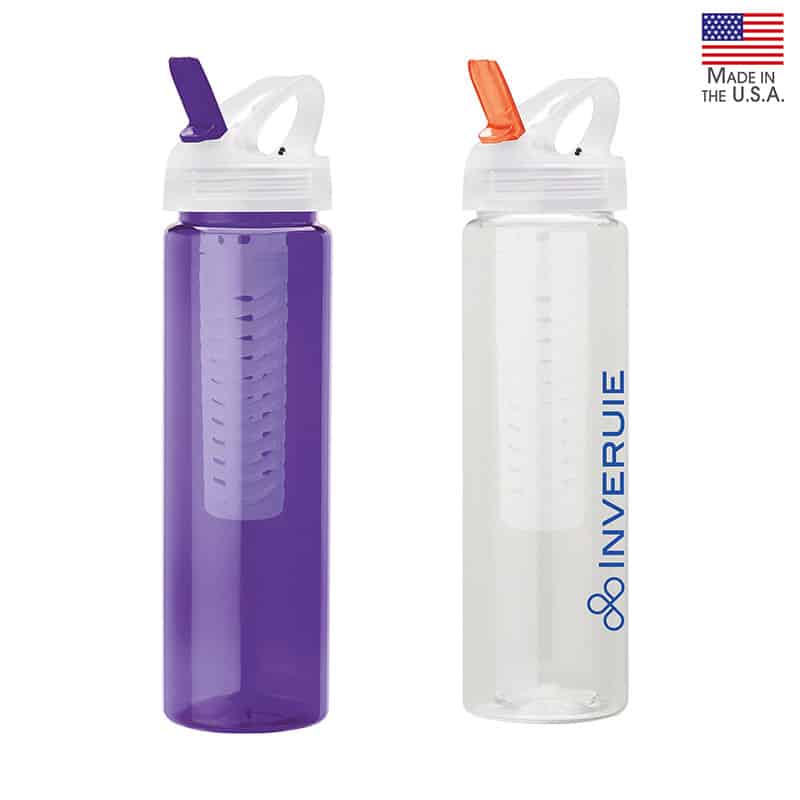 Custom Laguna 32 oz. PET Bottle with Flip Spout & Infuser