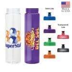 Custom Laguna 32 oz. PET Bottle with Pull Spout Lid