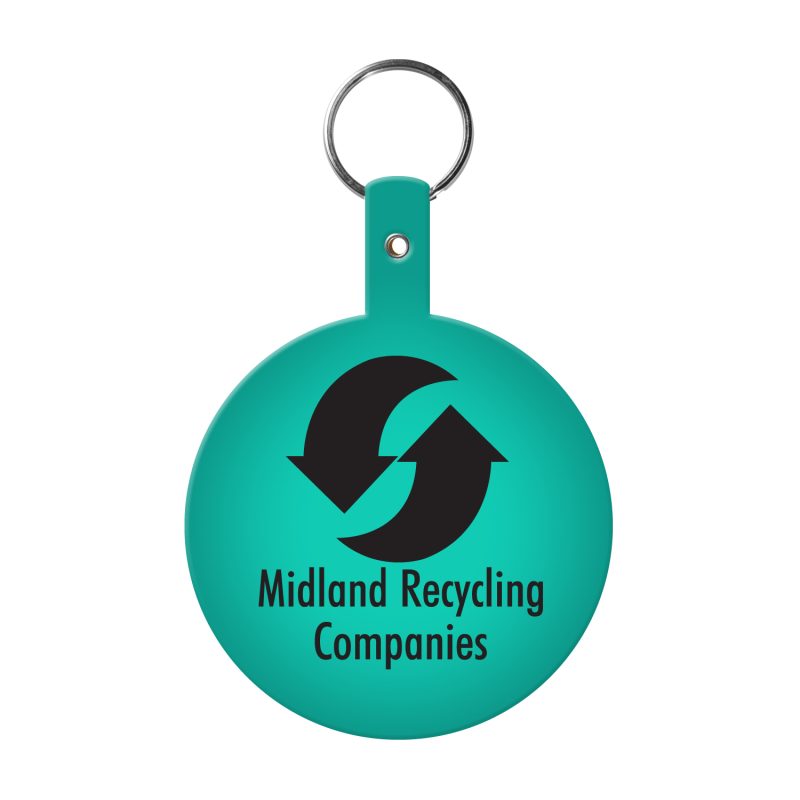 Custom Large Circle Flexible Key Tag - 6
