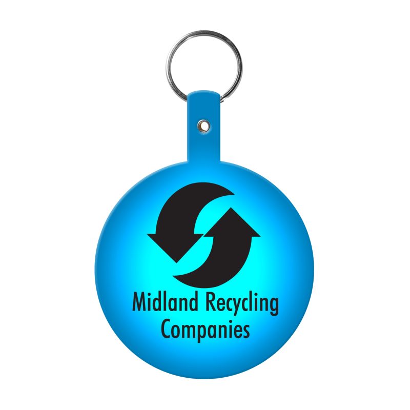 Custom Large Circle Flexible Key Tag - 7