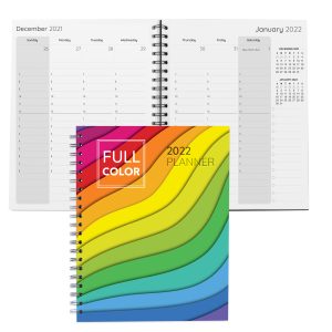 Custom Large Full Color Spiral Weekly Planner notebook 8.5" x 11"