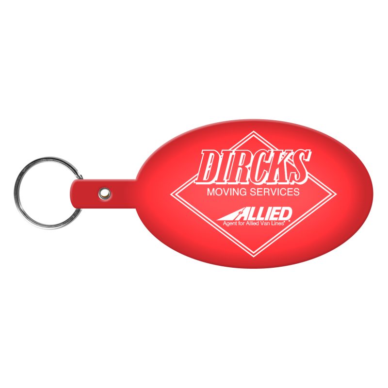 Custom Large Oval Flexible Key Tag - 2