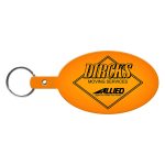 Custom Large Oval Flexible Key Tag - 3