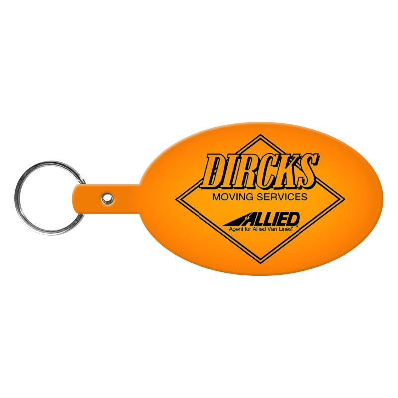 Custom Large Oval Flexible Key Tag - 3