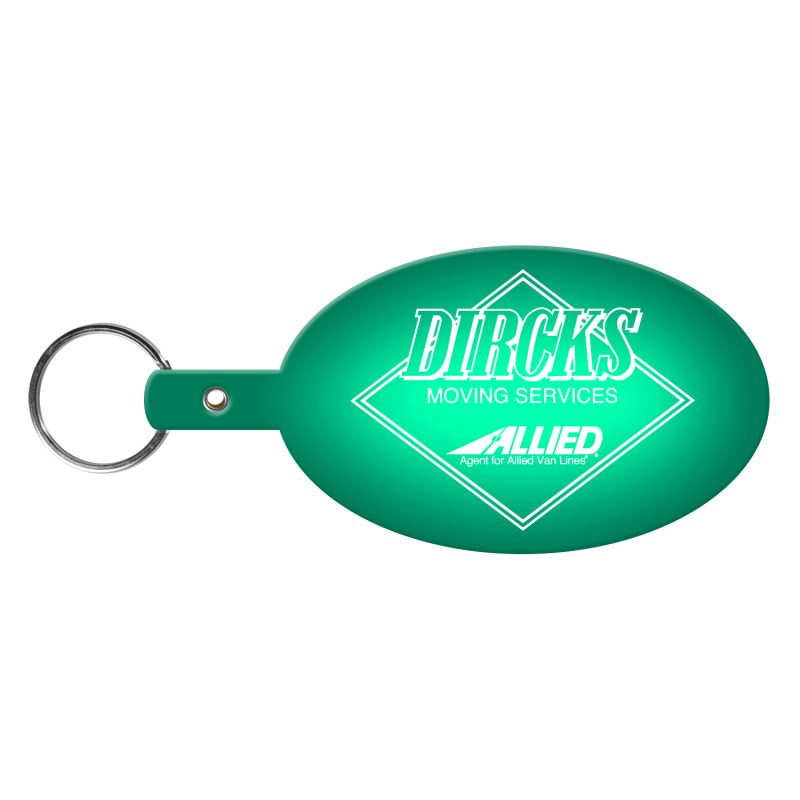 Custom Large Oval Flexible Key Tag - 5