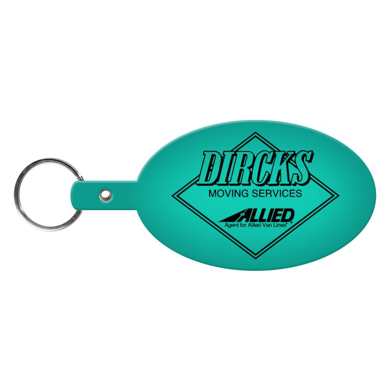 Custom Large Oval Flexible Key Tag - 6