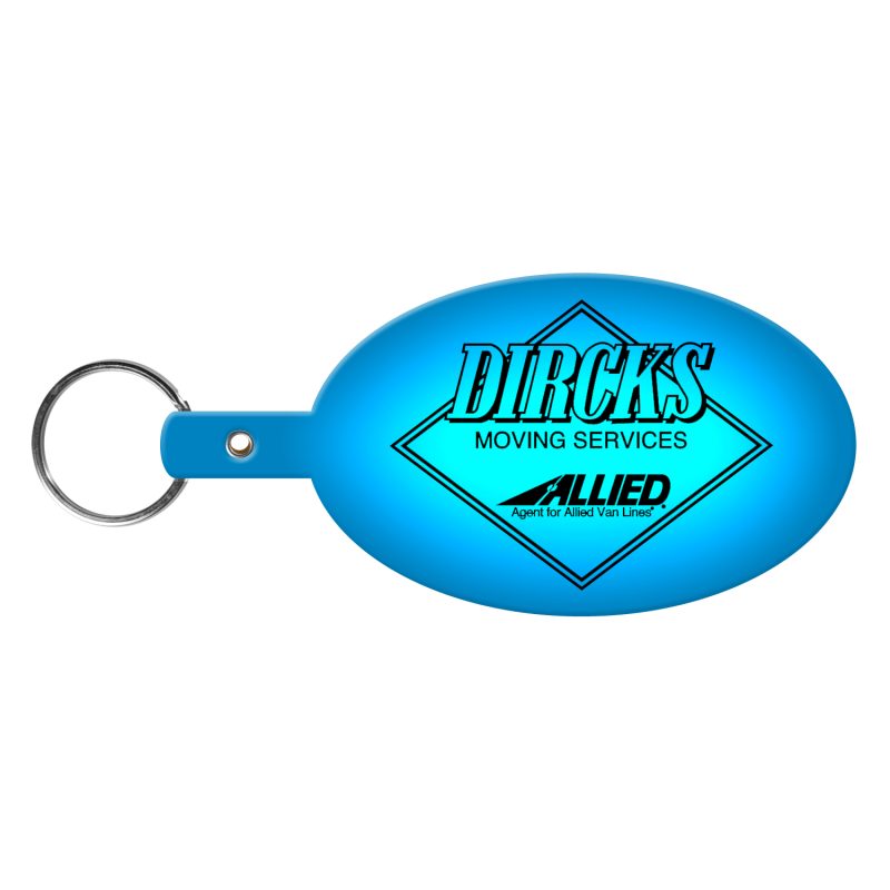 Custom Large Oval Flexible Key Tag - 7